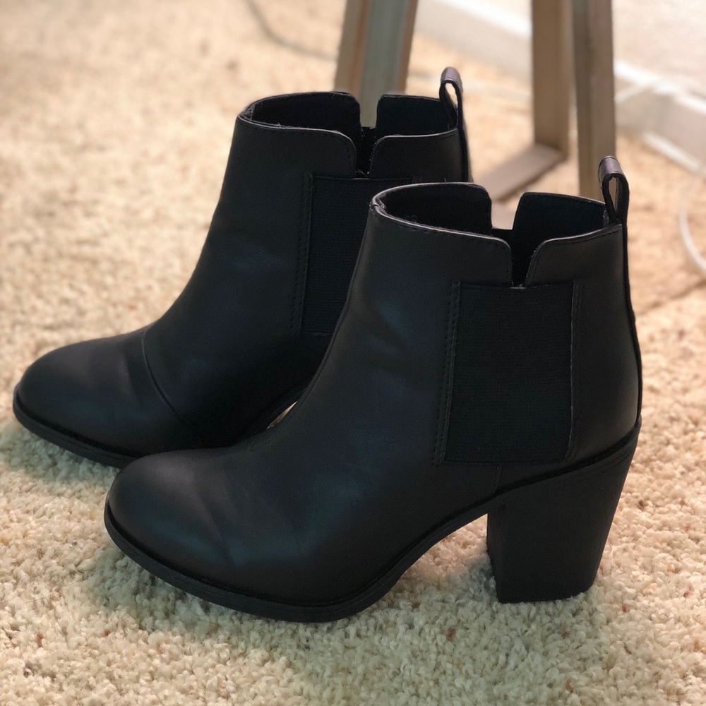 H&M Divided Black Ankle Boots Booties